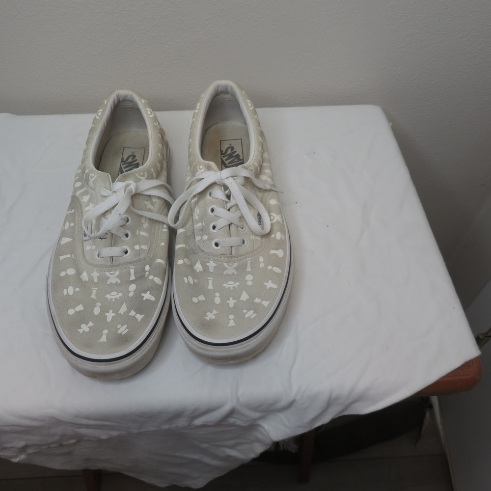 Vans Era Alien UFO Hieroglyphic Tan Suede Low Top Sneakers Skate Shoes